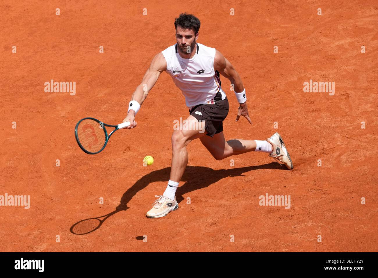 Rome, Italy. 11th May, 2026. Andrea Pellegrino of Italy during the match against Frances Tiafoe of United States at the Internazionali BNL d'Italia 2026 tennis tournament at Foro Italico in Rome (Italy) on May, 11, 2026. Credit: Insidefoto/Alamy Live News Stock Photo