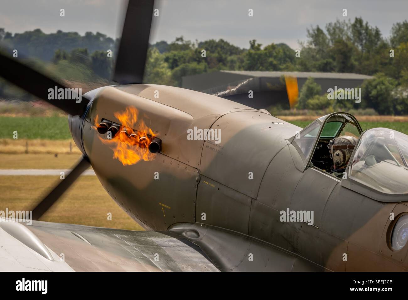Spitfire FR Mk. XIVe MV293 displays at the Shuttleworth Collection