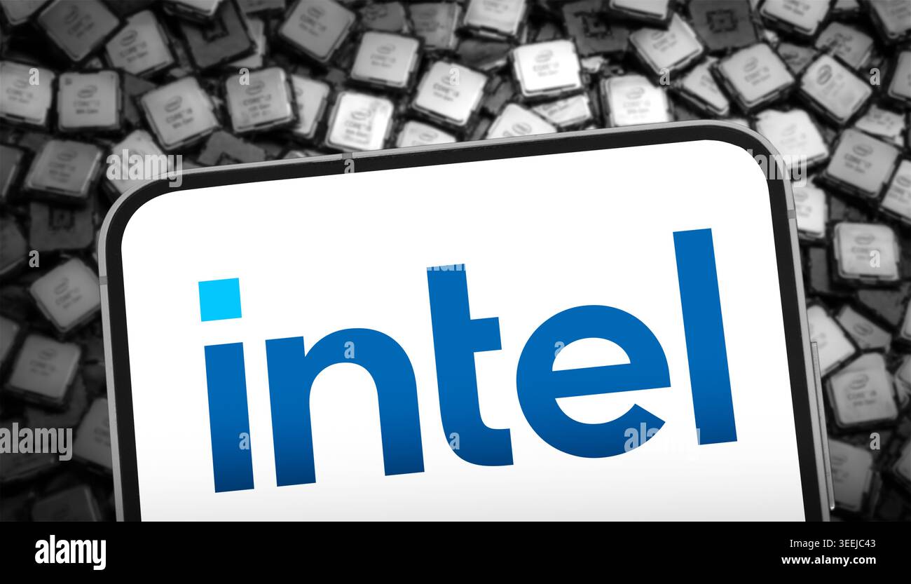 Intel Corporation - CPU technology company Stock Photo
