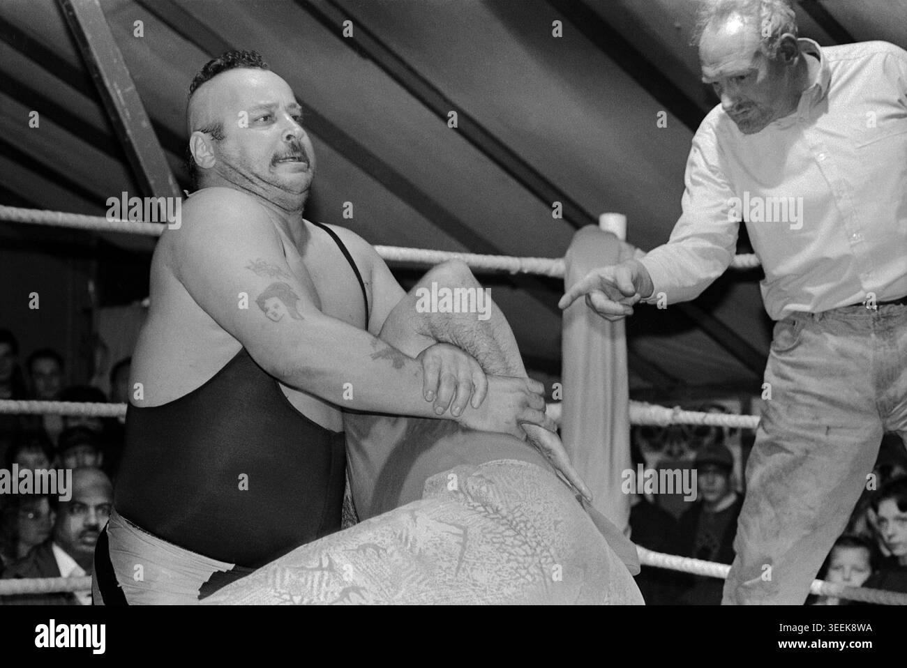 Ron Taylors fairground boxing and wrestling booth. Nottingham Goose ...