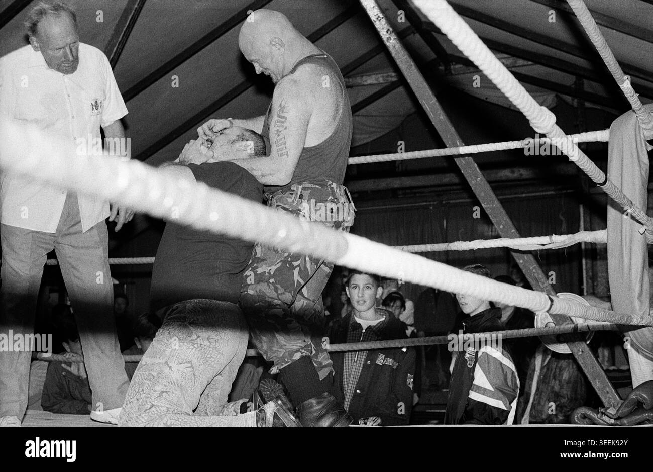 Ron Taylors fairground boxing and wrestling booth. Nottingham Goose ...