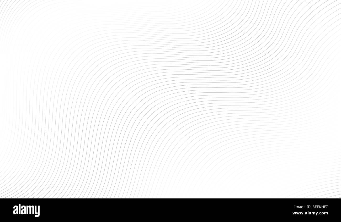 Line pattern. Abstract waves lines pattern. White background with wavy. Wave backgrounds. Light geometric texture. Curve shape. Tech stripe design Stock Vector