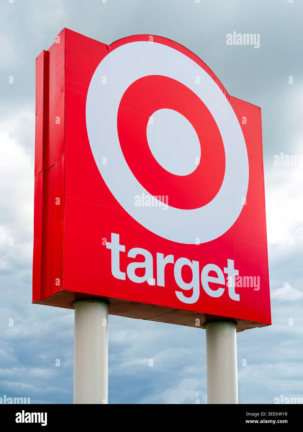 Target Founding Store Cicero, NY - May 2, 2026: Outdoor pylon sign for a Target store in the ...
