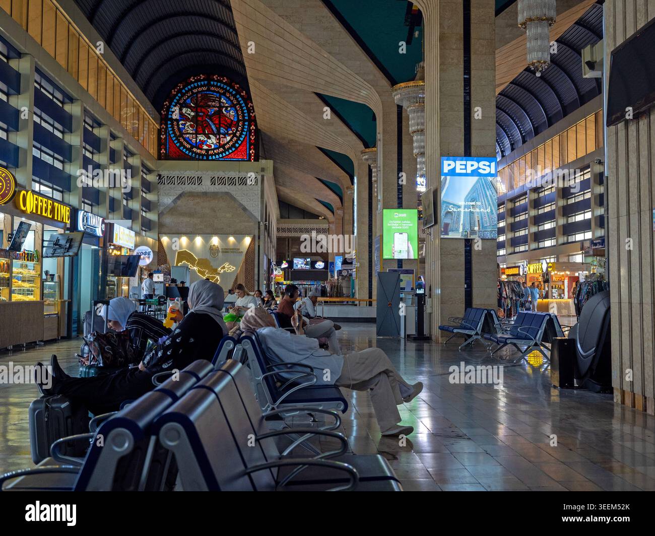 Samarkand train station Stock Photo