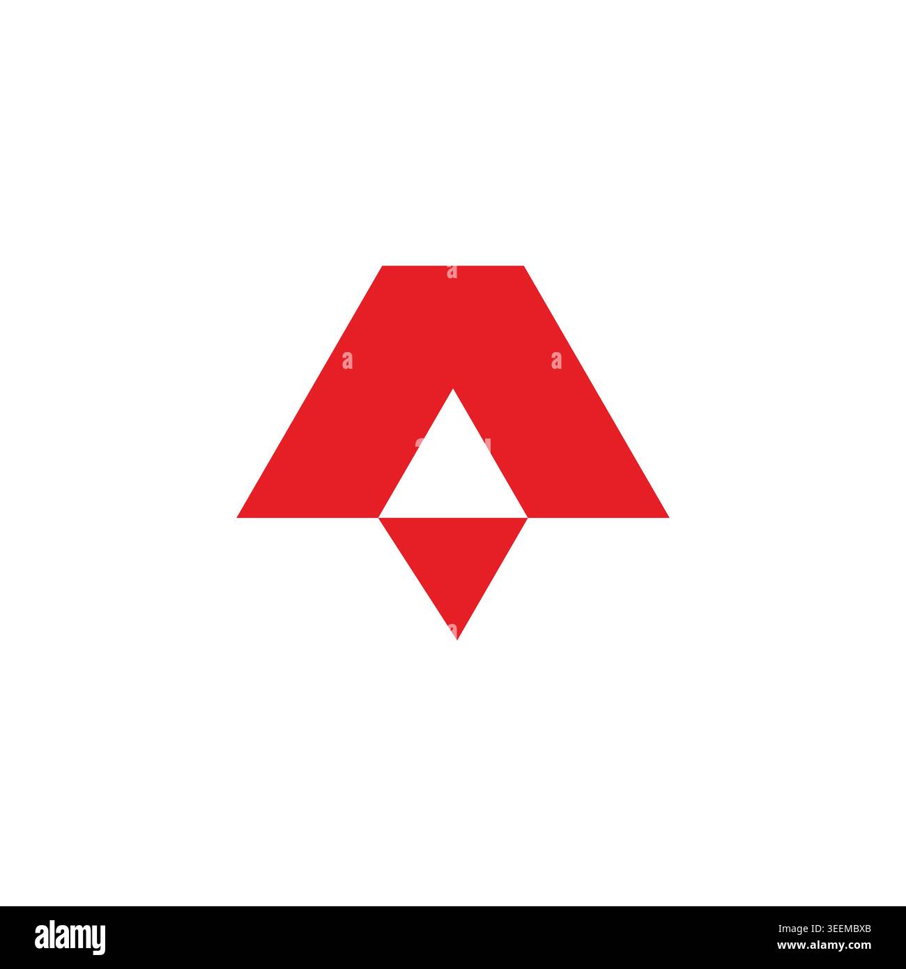 letter a simple triangles arrow geometric bold logo vector Stock Vector