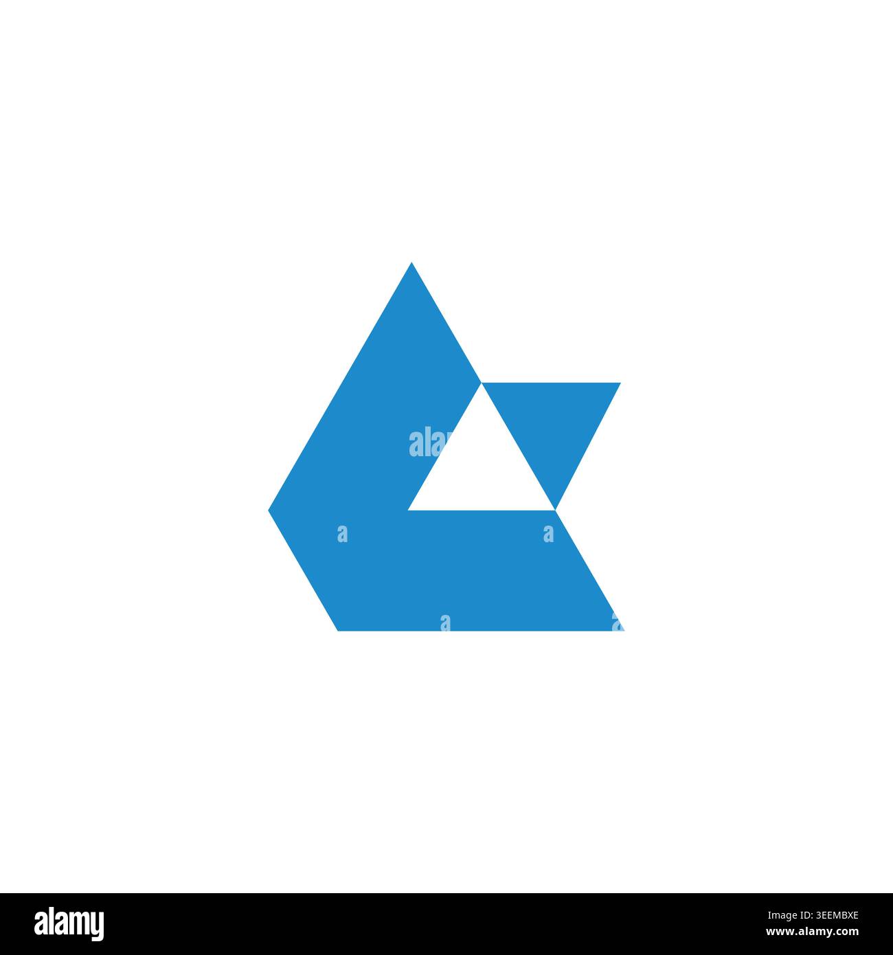 letter l simple triangles arrow geometric bold logo vector Stock Vector