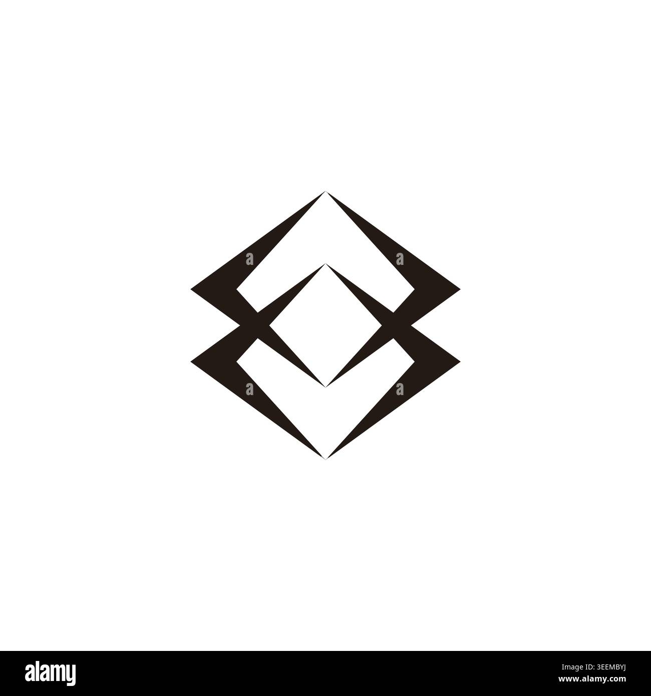 number 8 squares linked arrows simple logo vector Stock Vector