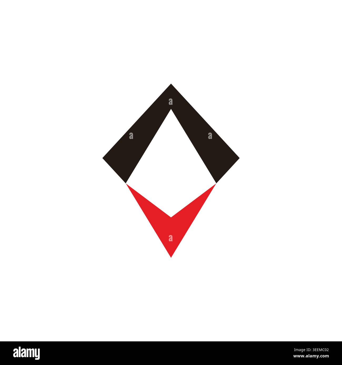 abstract arrow up rocket fire simple geometric logo vector Stock Vector