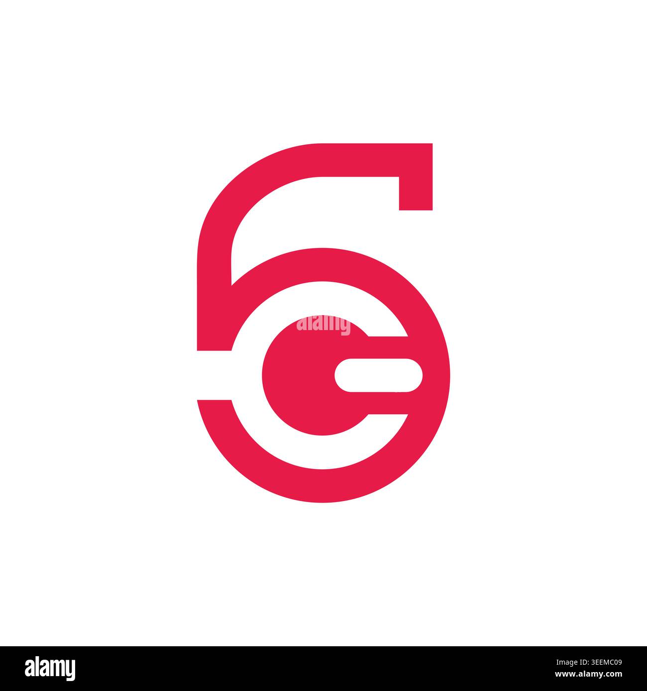letter s power button cable simple geometric circle logo icon vector Stock Vector