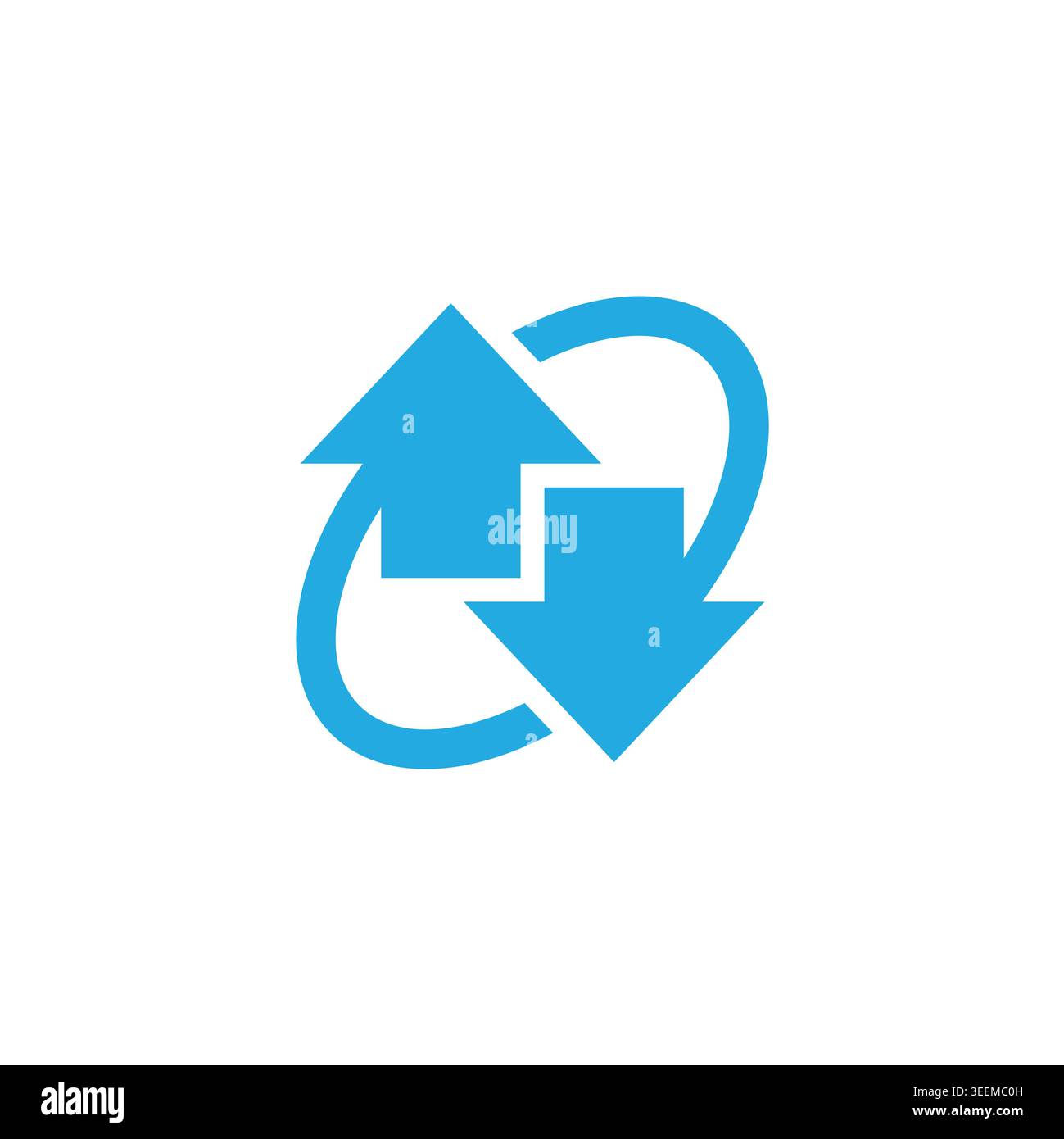 down up arrow round motion download upload symbol logo vector Stock Vector