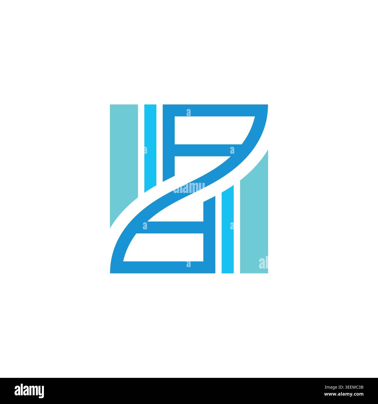 letter ad stripes motion curves geometric logo vector Stock Vector