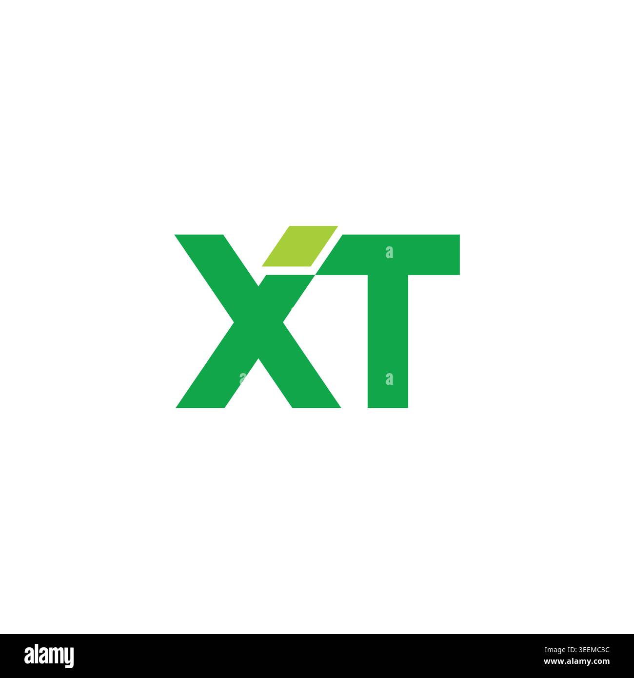 letter xt simple geometric motion logo vector Stock Vector