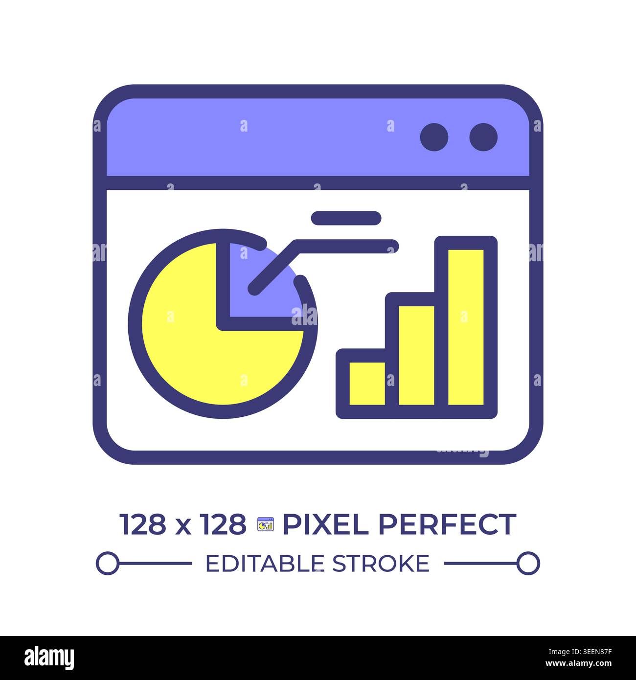 Dashboard pixel perfect line color icon Stock Vector