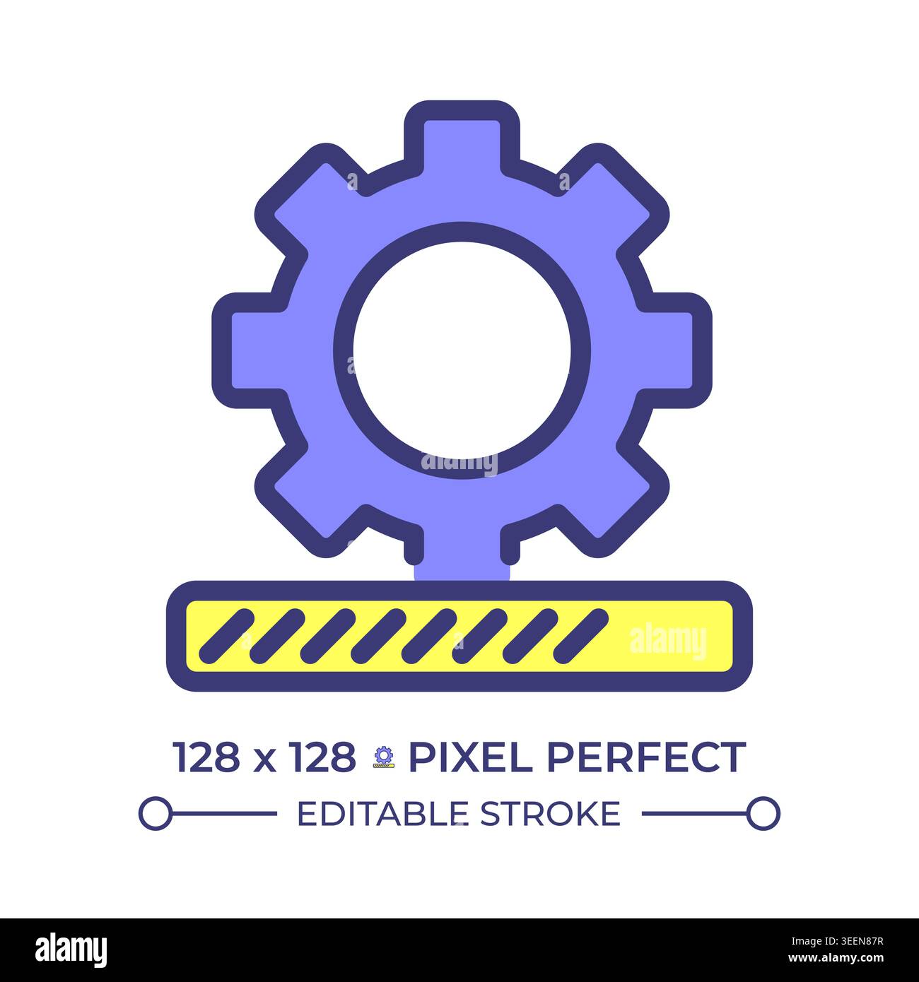 Deploy pixel perfect line color icon Stock Vector