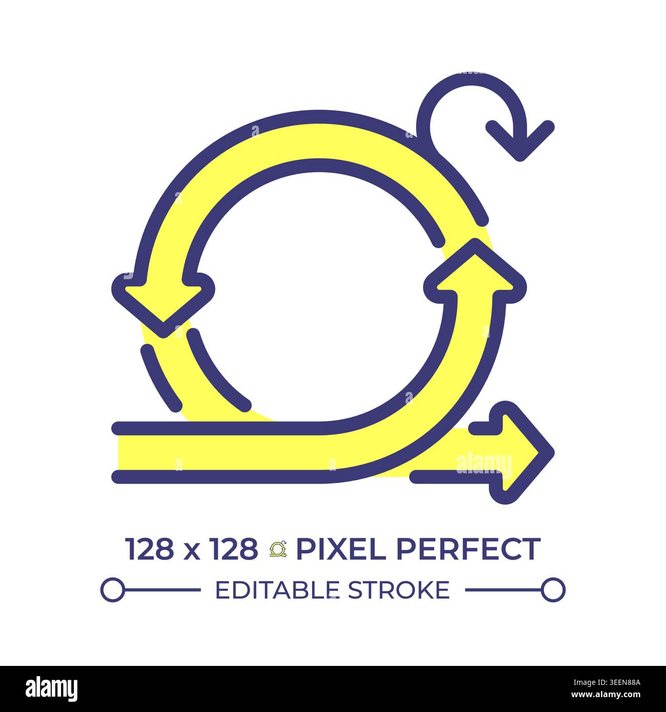 Scrum pixel perfect line color icon Stock Vector