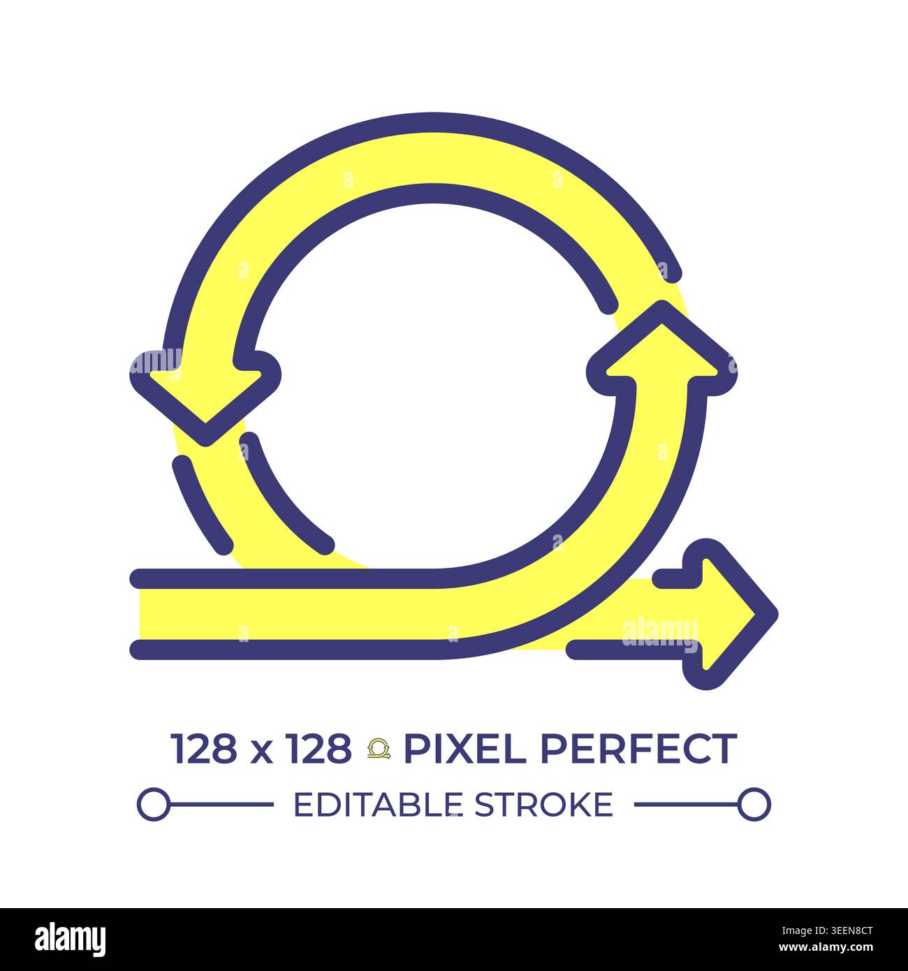 Agile workflow pixel perfect line color icon Stock Vector