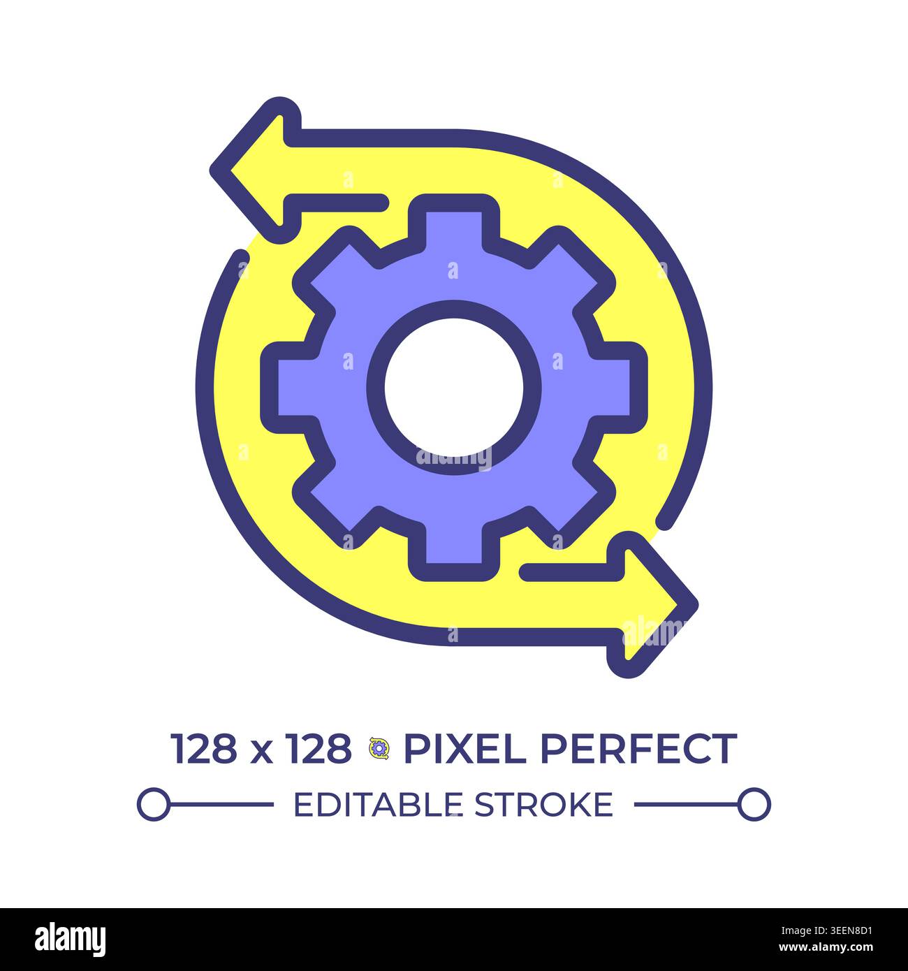 Optimization pixel perfect line color icon Stock Vector