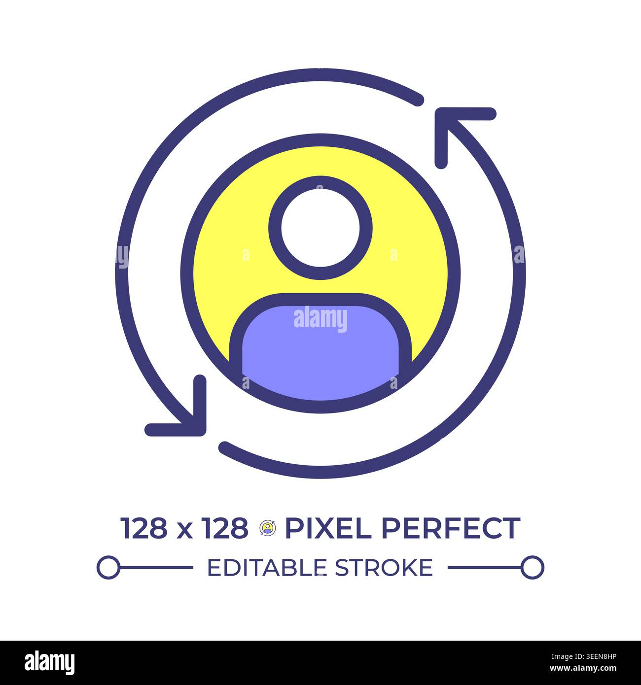 User feedback pixel perfect line color icon Stock Vector