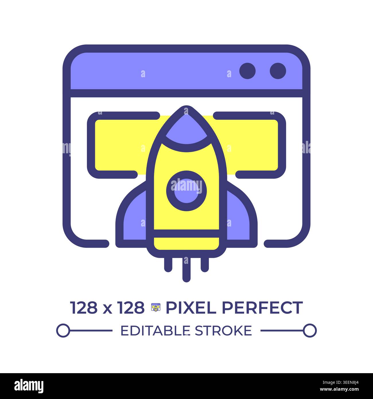 Release pixel perfect line color icon Stock Vector