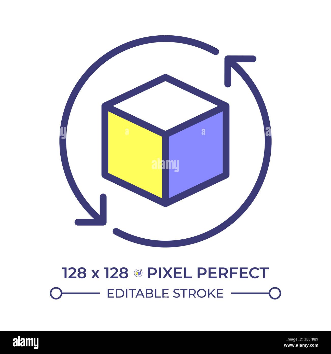 Continuous delivery pixel perfect line color icon Stock Vector