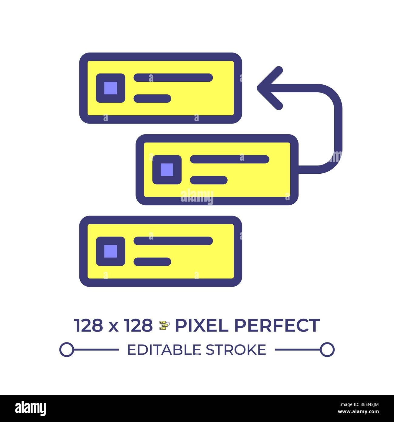 Backlog pixel perfect line color icon Stock Vector