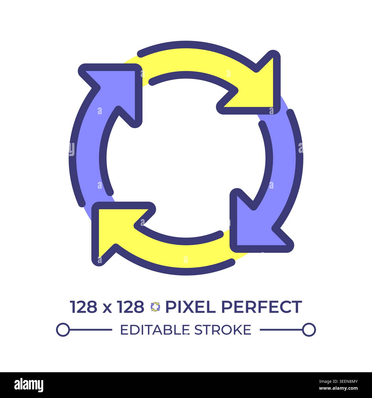 Process pixel perfect line color icon Stock Vector