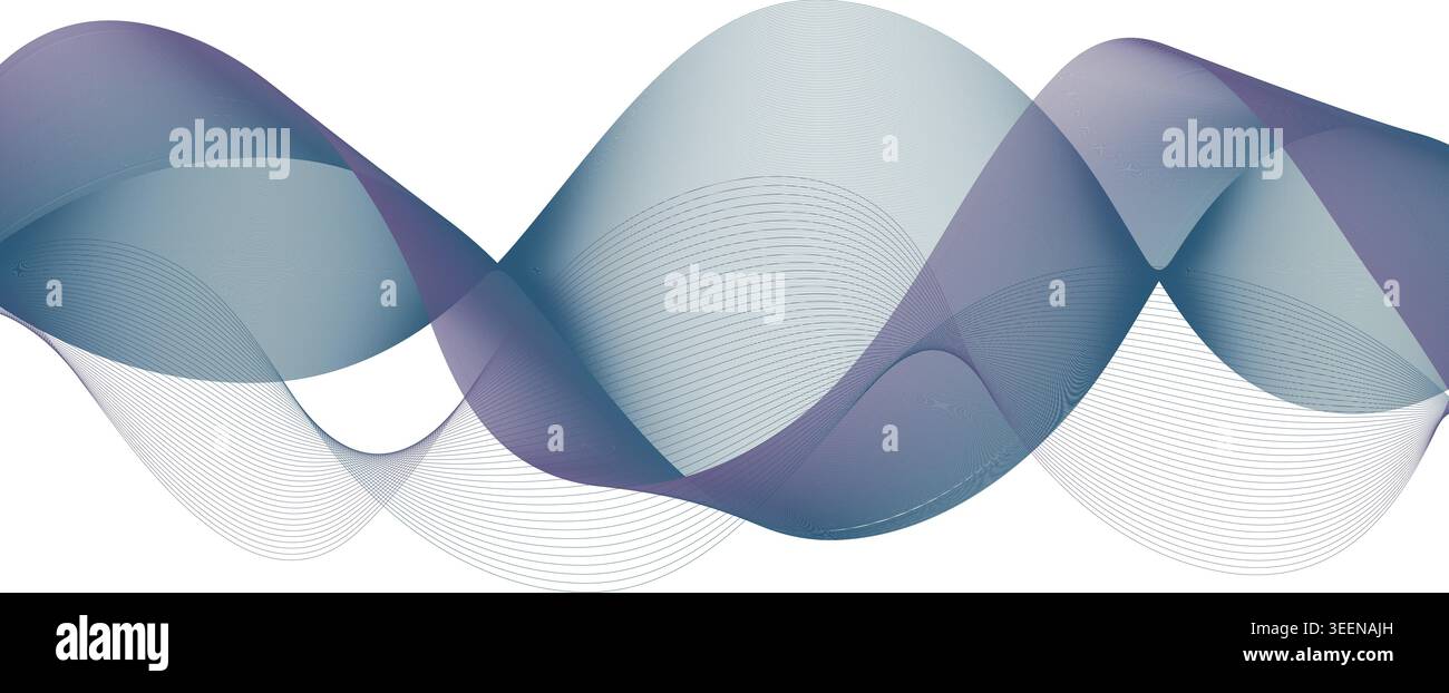 Silver Blue Abstract Wave Background for Corporate Website Design Stock Vector