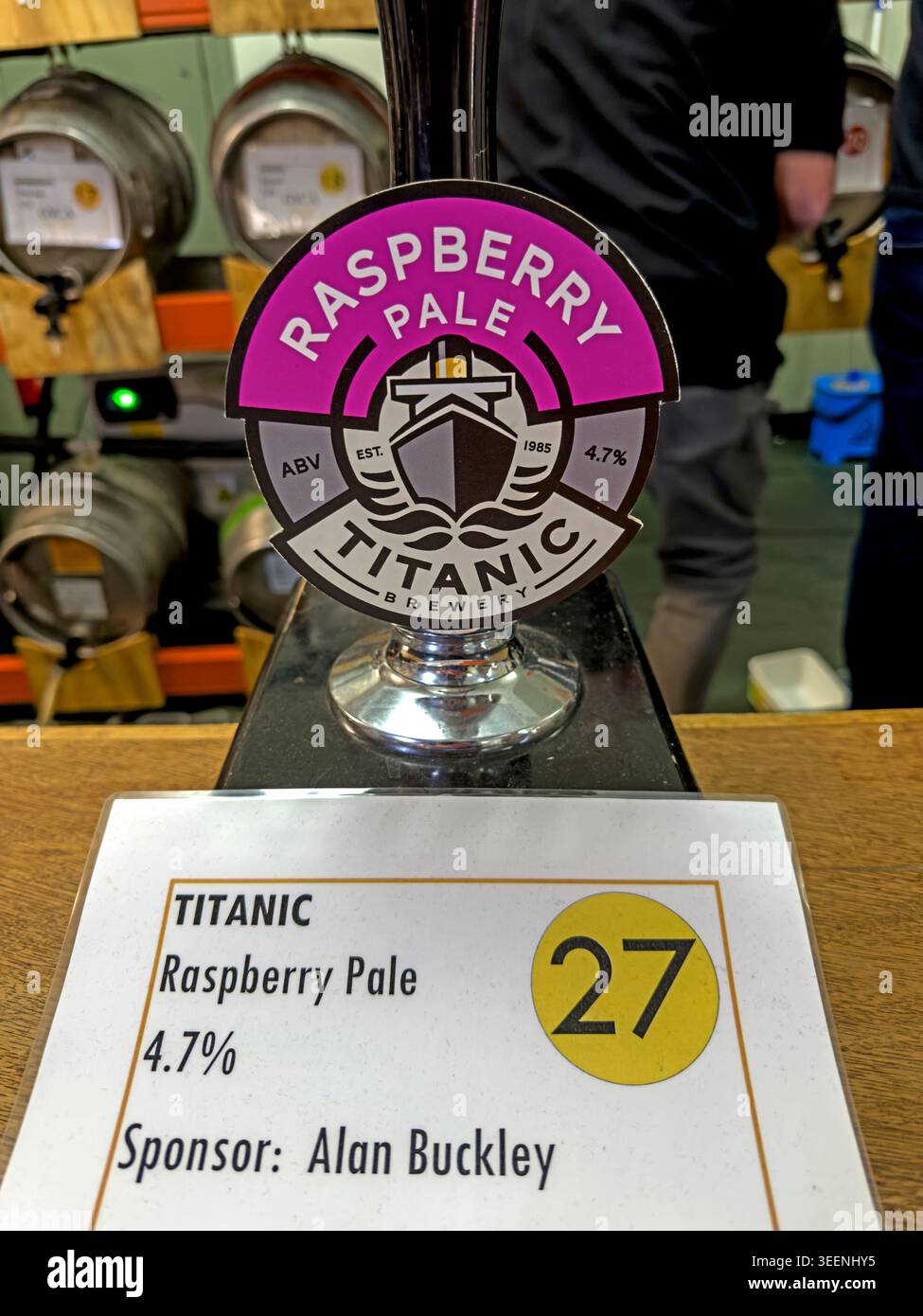 Beer Festival sponsored beer, England, UK. Stock Photo
