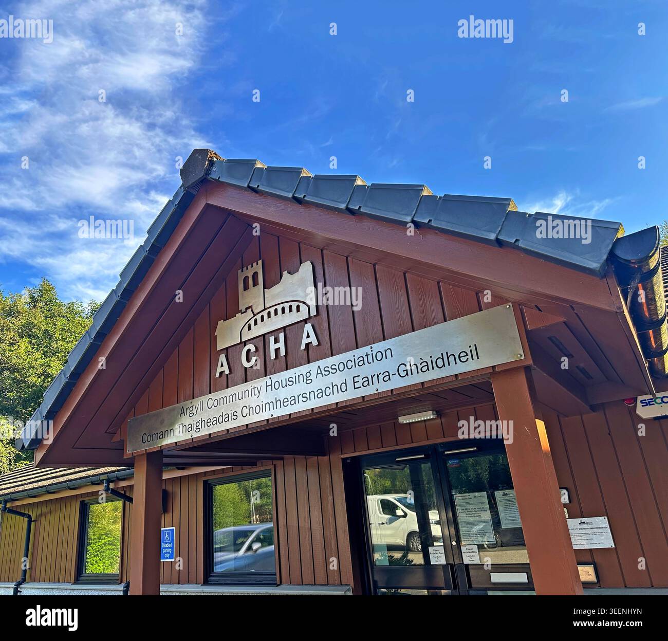 ACHA housing office, Oban. Stock Photo
