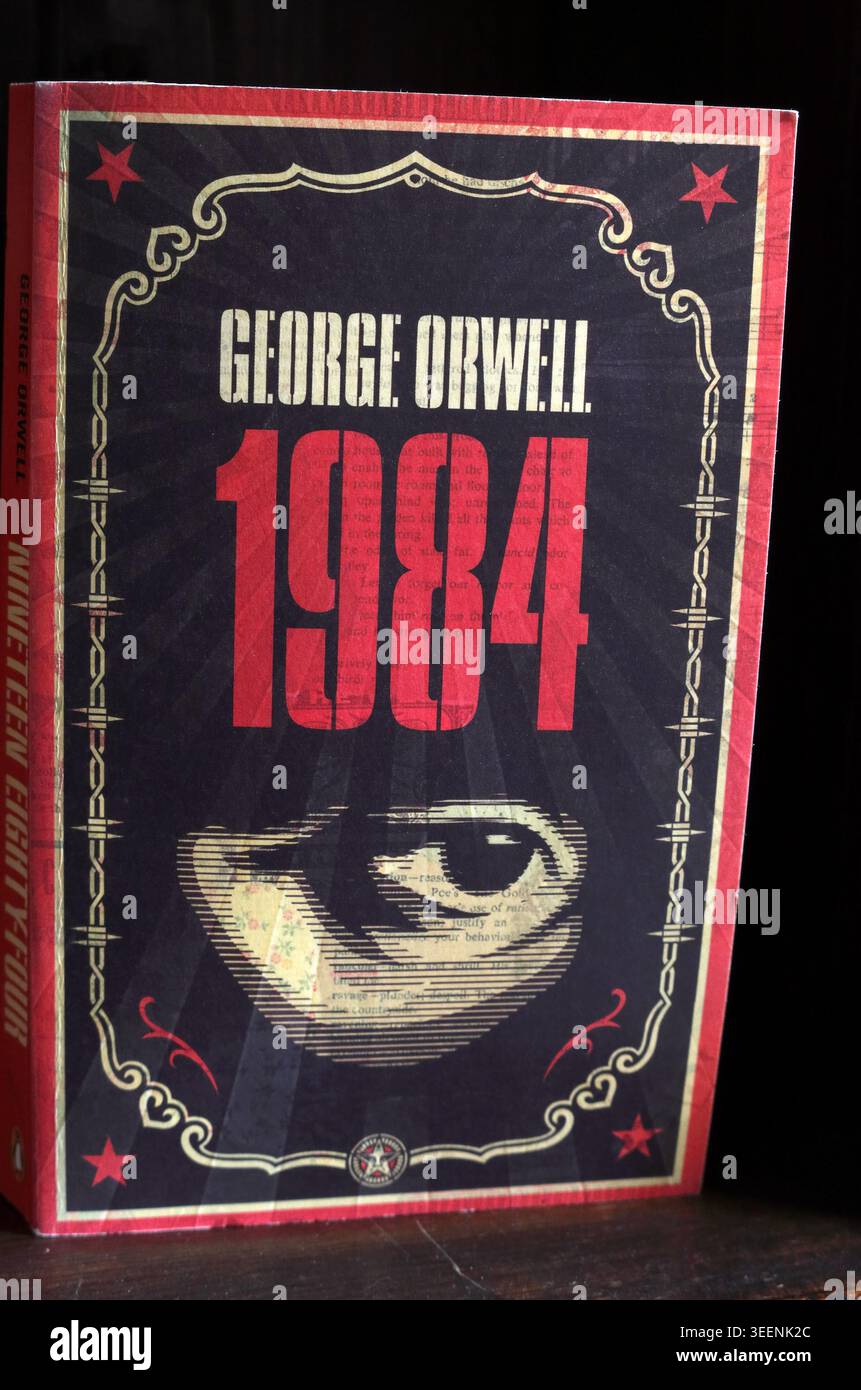 George Orwell - 1984 - cover by Shepard Fairey for the Penguin Essentials series, England, UK. Stock Photo