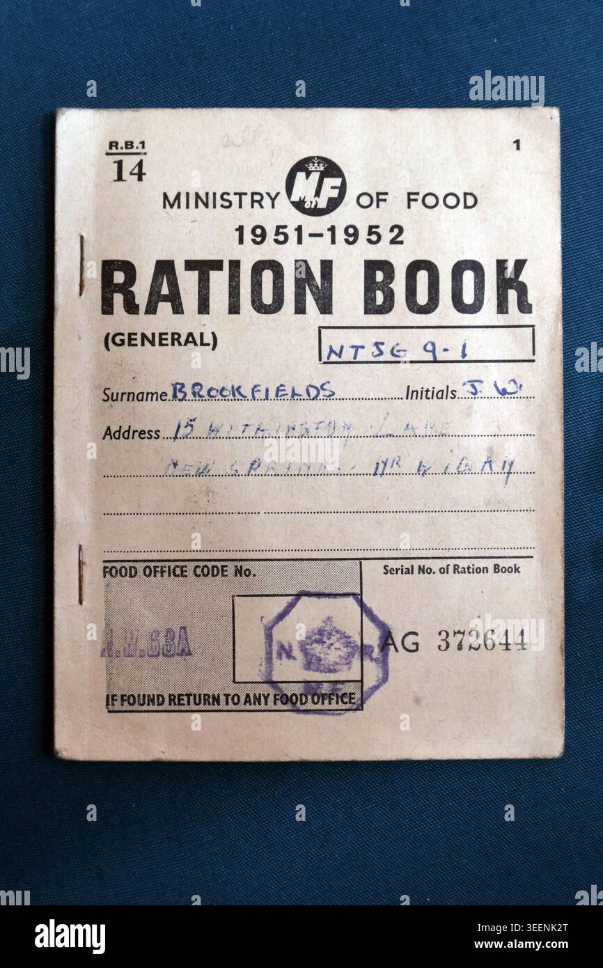 Ration book 1951 Stock Photo