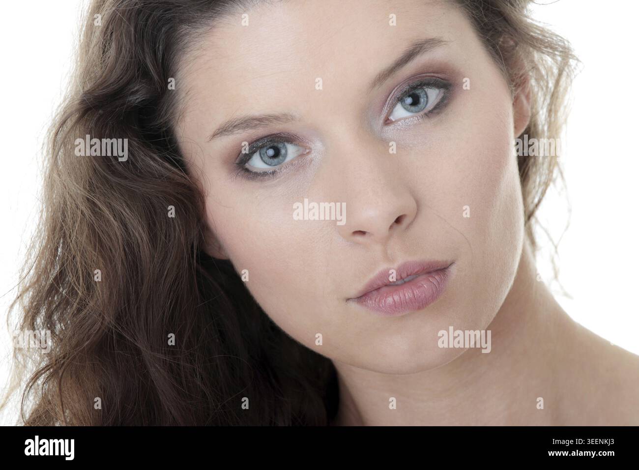Nice fashion girl posing on light background Stock Photo