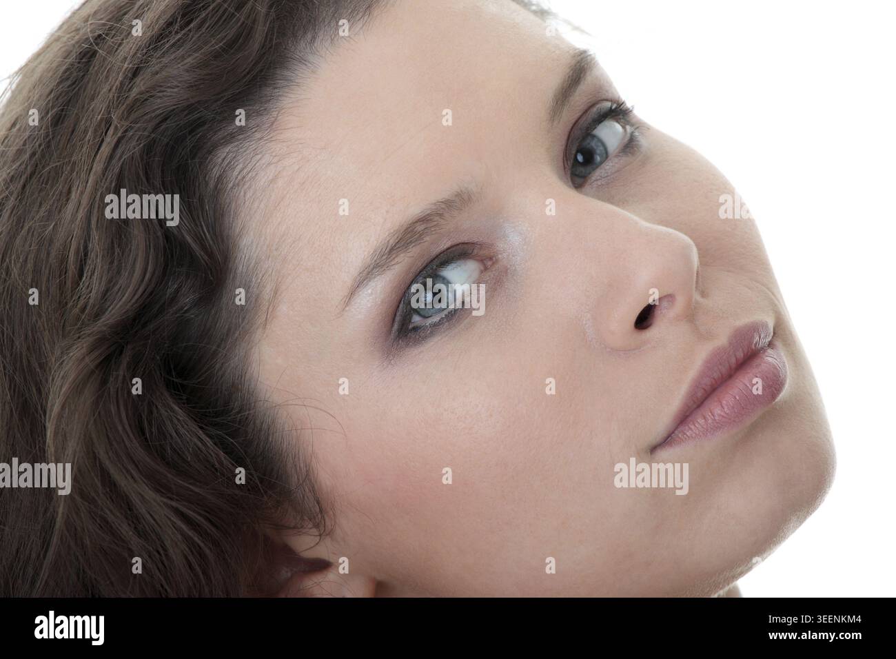 Nice fashion girl posing on light background Stock Photo