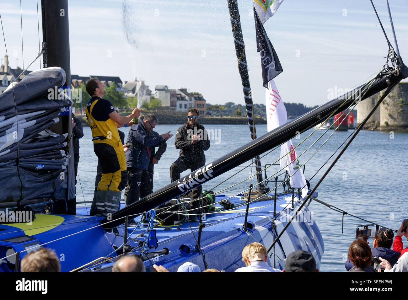 Sam Goodchild Arrival of Sam Goodchild, MACIF Santé Prévoyance during the 1000 Race ...