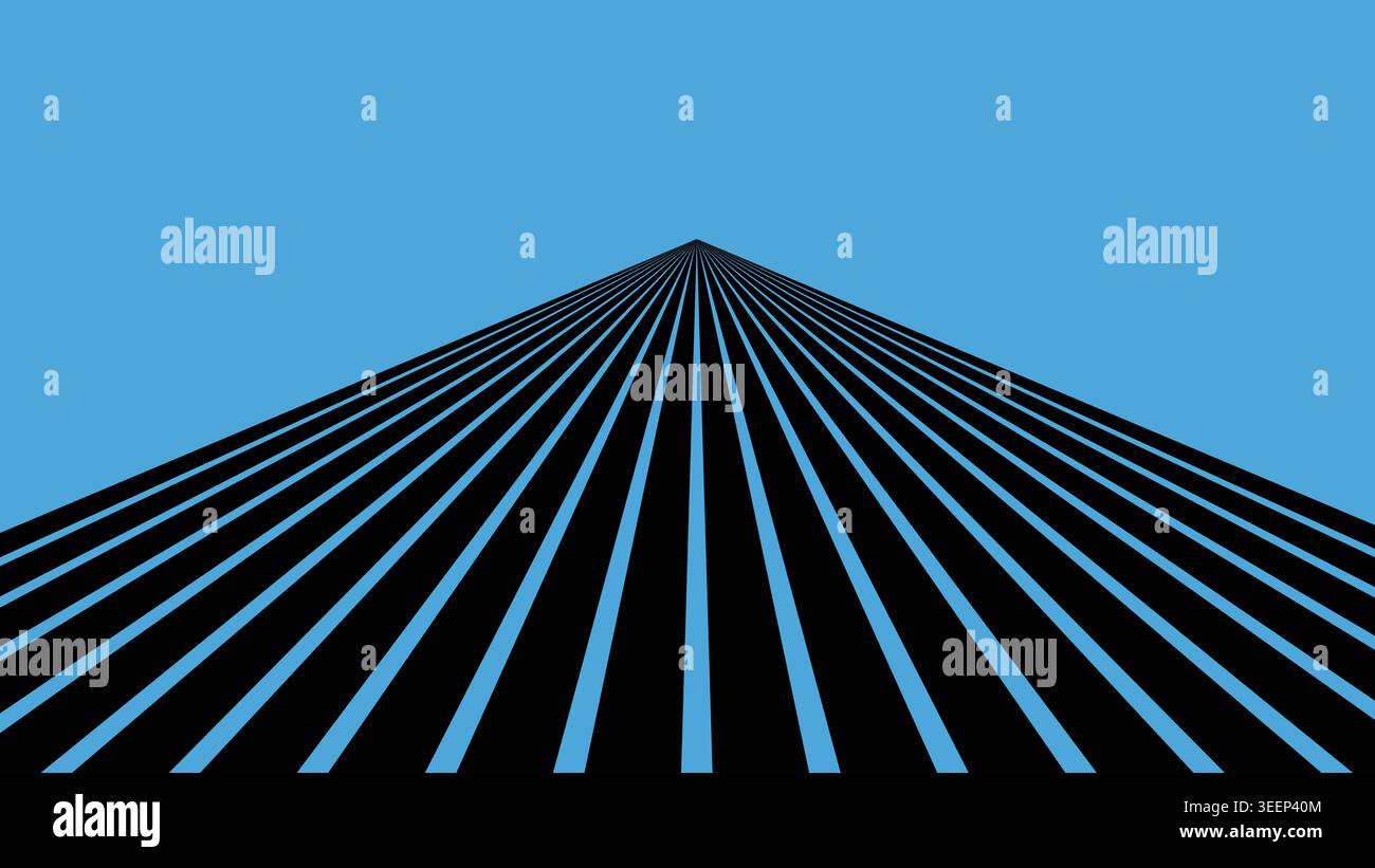 A sense of depth and perspective emerges as black parallel lines ...