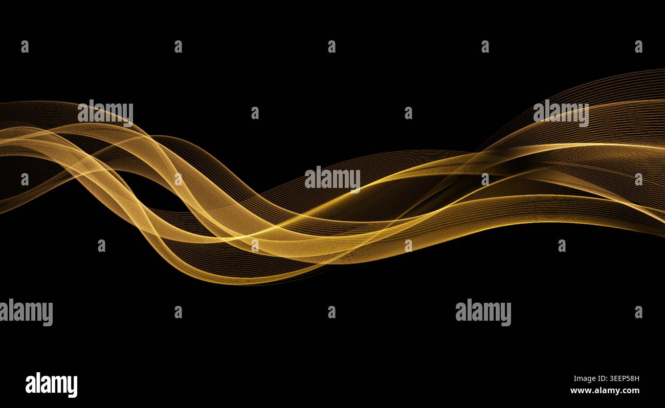 Abstract shiny color gold wave luxury background Stock Vector