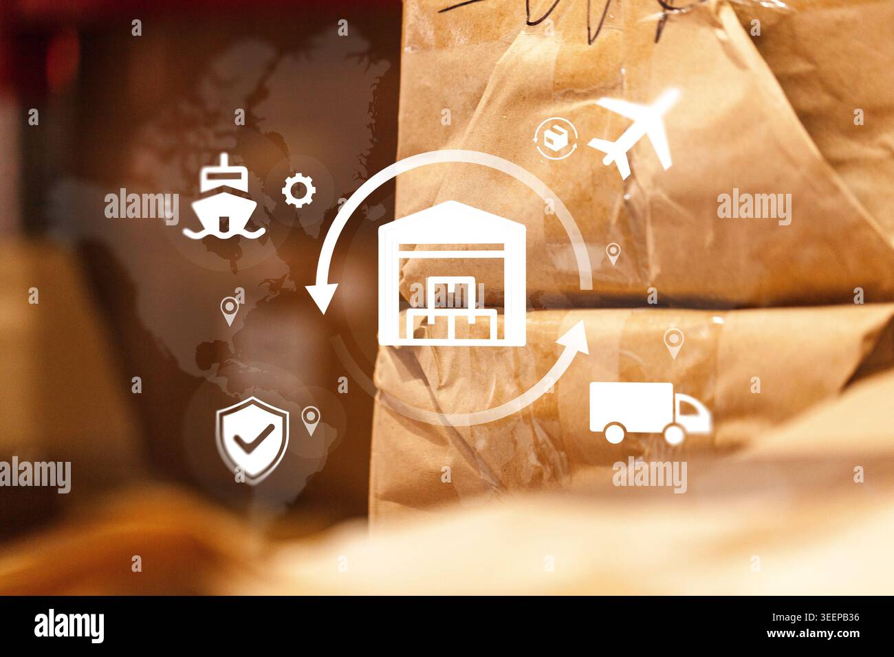 Logistics processes include storage, transport, and tracking in a ...