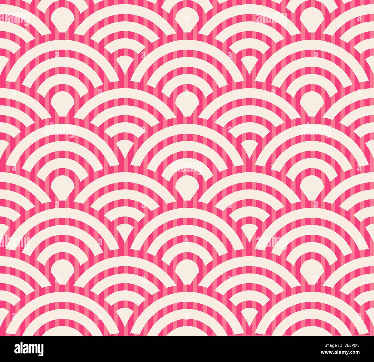 Vector seamless Chinese geometric abstract patterns. Vector set of seamless wave pattern. Stock Vector