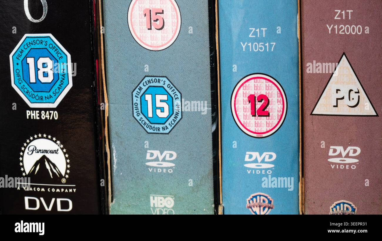 15 Dvd Classification Parental advisory hi-res stock photography and images - Alamy