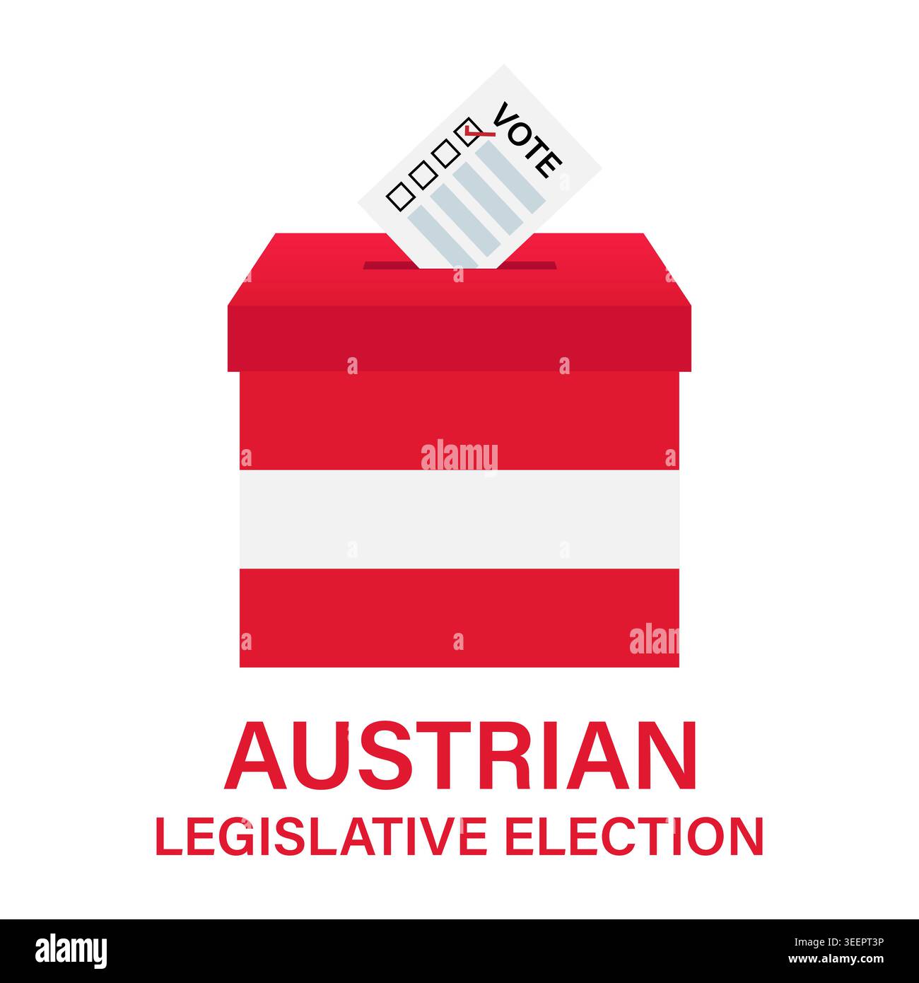 Election in Austria. Election Concept. Vector Illustration. Stock Vector