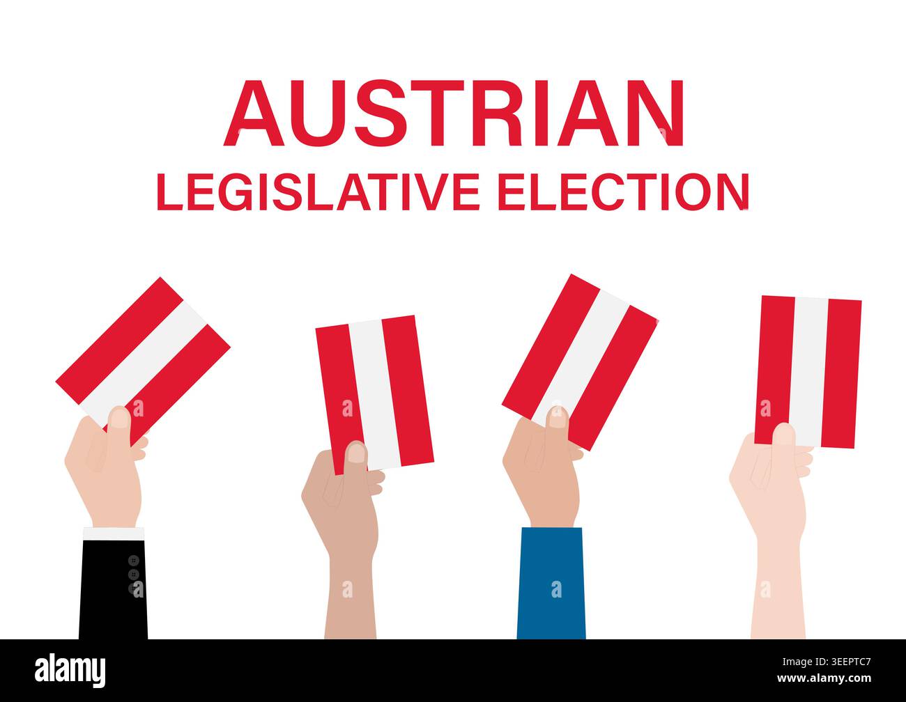 Election in Austria. Election Concept. Vector Illustration. Stock Vector