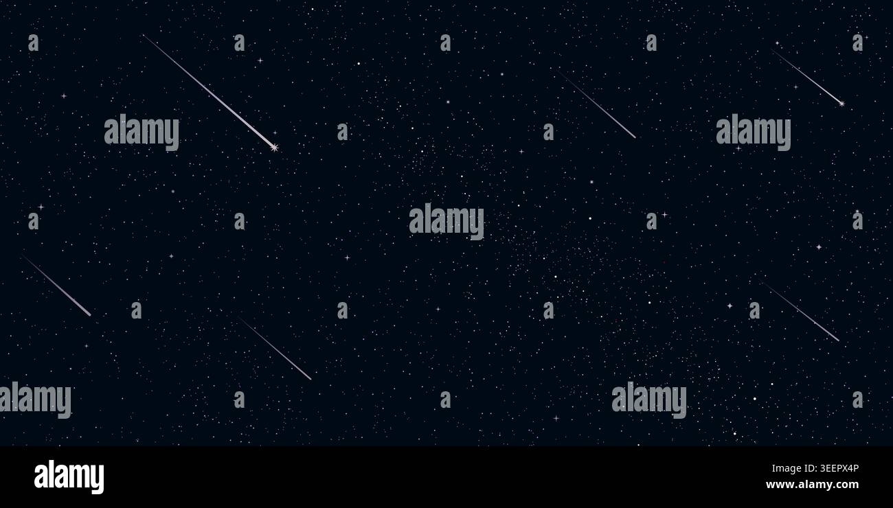 Starry night sparkle sky space background vector illustration. Stock Vector