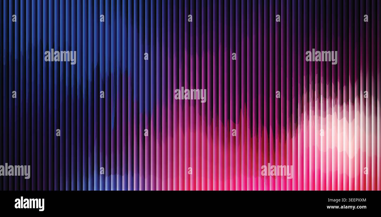 Blue and purple magenta vertical striped abstract gradient background with vivid glowing motion blur vector illustration Stock Vector