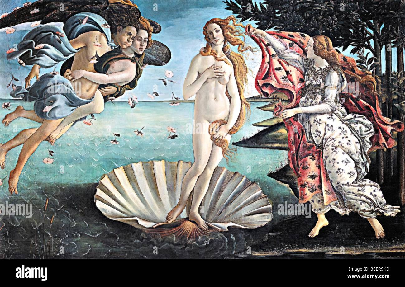Birth of venus by botticelli Stock Vector Images - Alamy