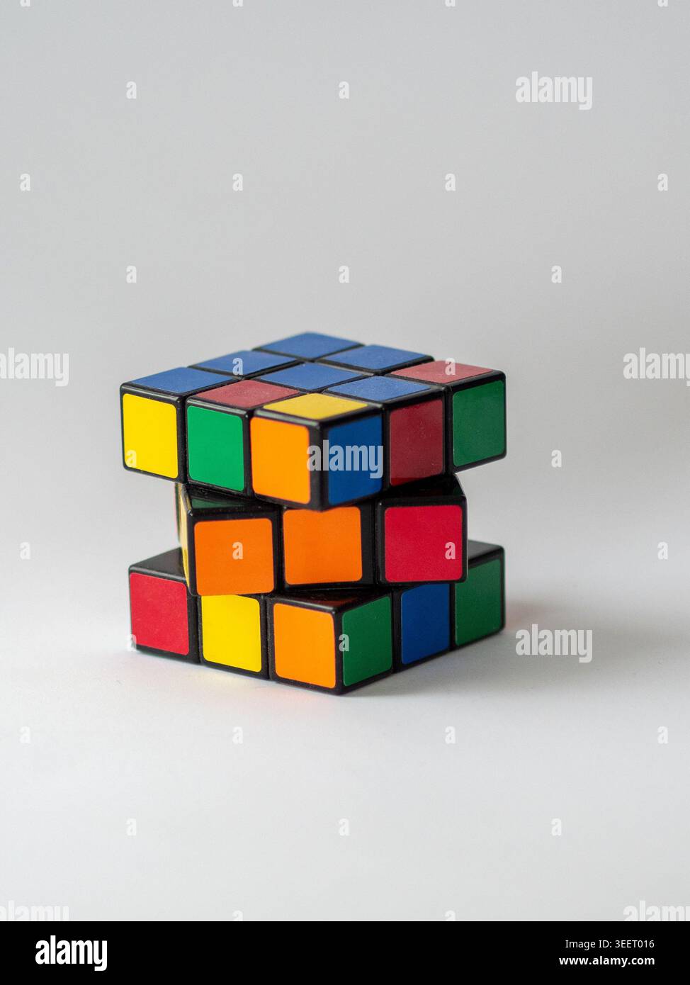 rubik cube and white background Stock Photo