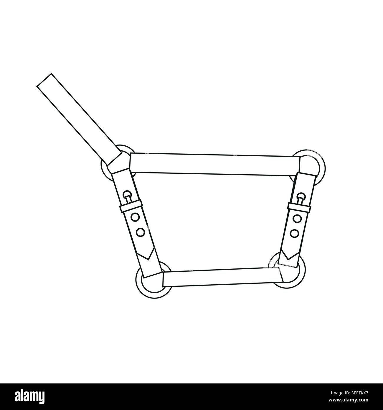 Vector flat horse halter isolated on white background Stock Vector