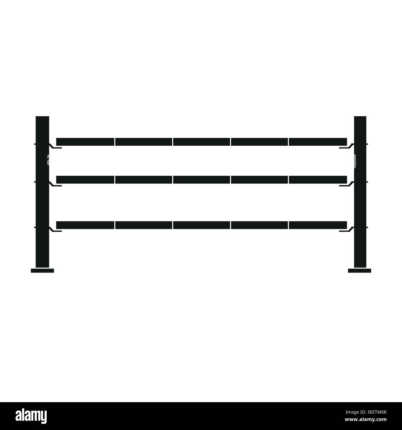 Vector flat horse show jumping obstacle Stock Vector