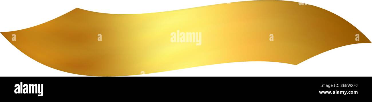 Elegant golden wave corner element with flowing luxury Stock Vector