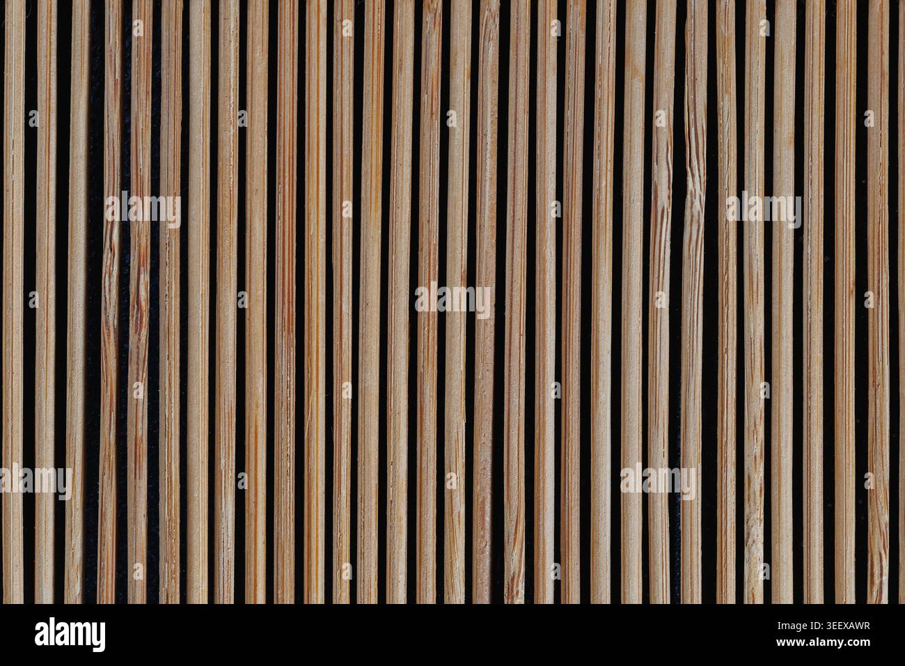 Vertical Straw Mat Texture Background with Natural Reed Pattern Stock Photo