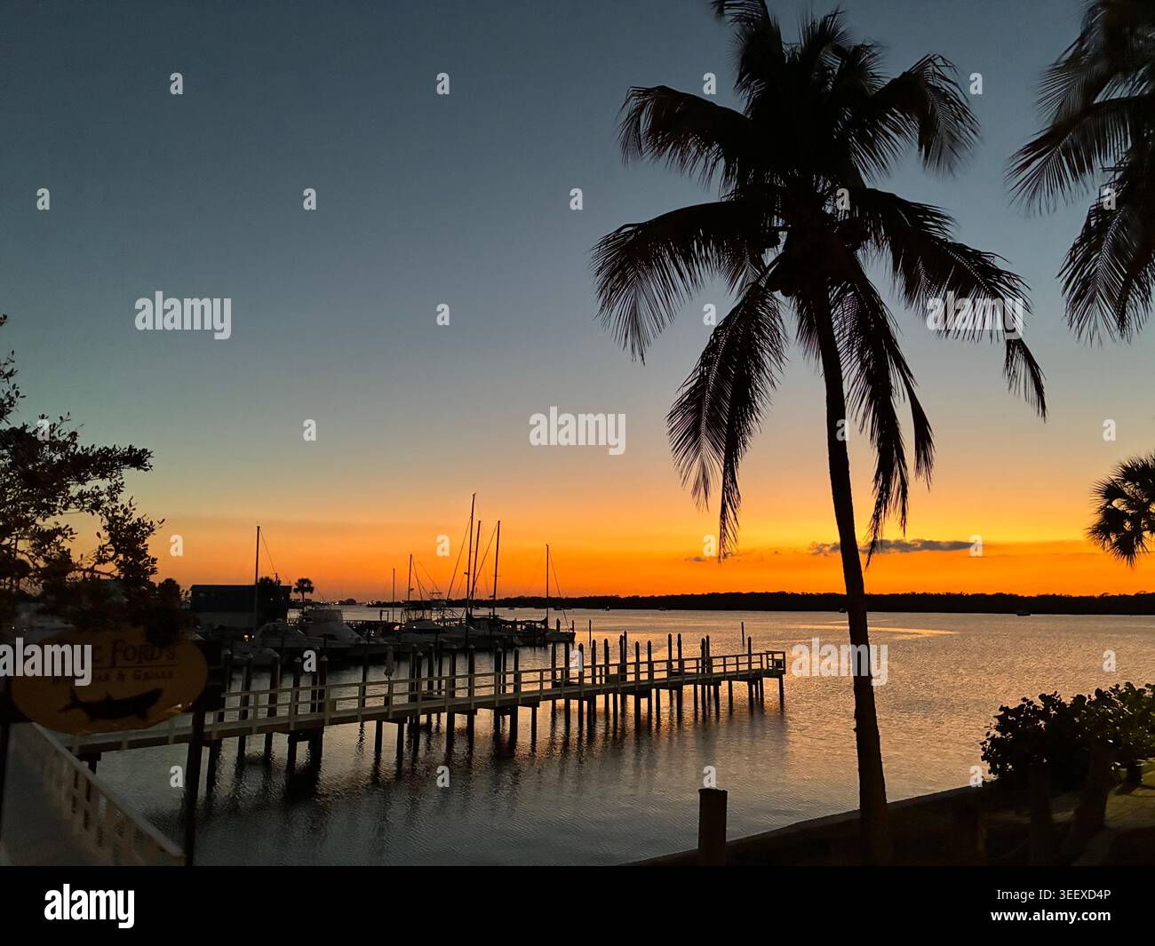 Marina at sunset - Smartphone Captured Stock Image